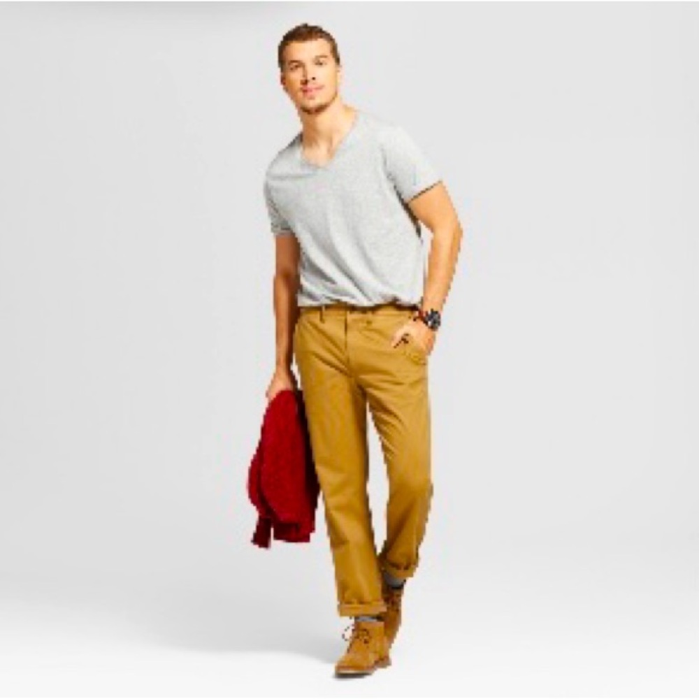 Men's Every Wear Straight Fit Chino
Pants - Goodfellow & Co Dapper Brown 34x32